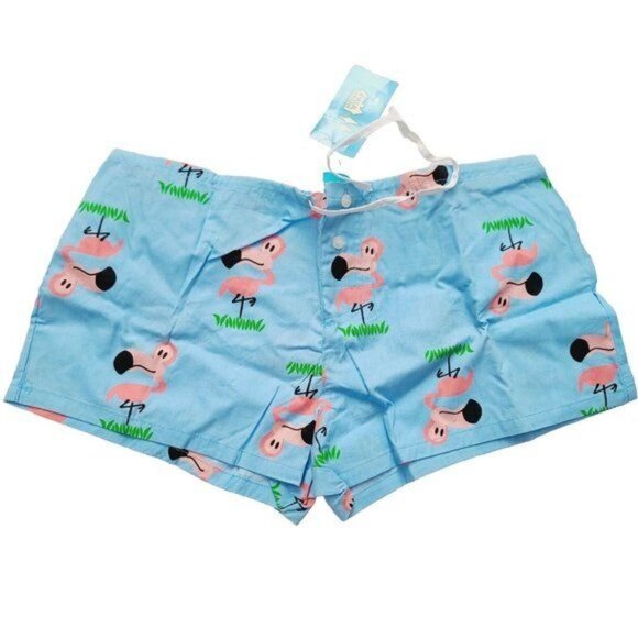 Vintage Paul Frank Womens Boxers, Flamingo, Blue, Underwear, Boxer Shorts, XS - Picture 1 of 3